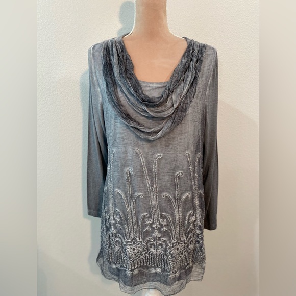 Soft Surroundings Crepe cowl Tunic - Picture 1 of 9